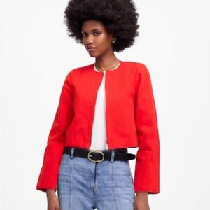 Madewell Scarlet Cropped Blazer